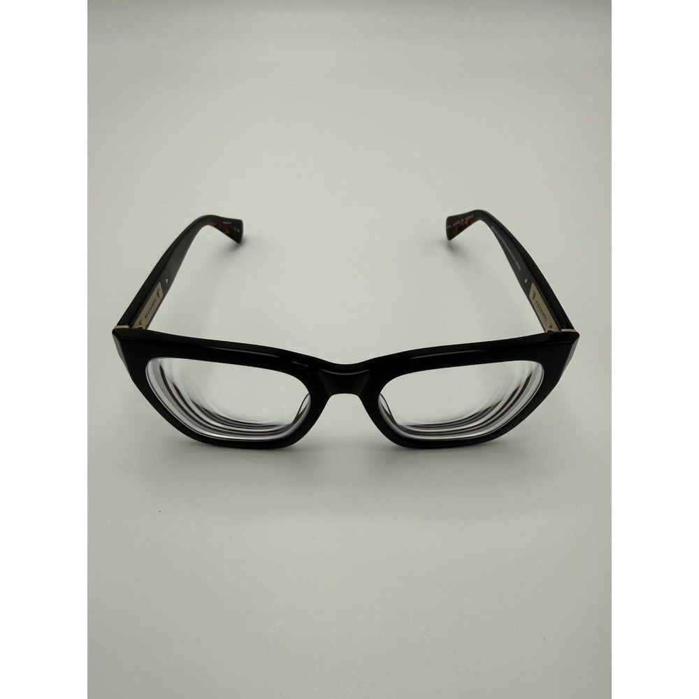 AllSaints ALS1018 001 Eyeglasses Frames 52-20 Black Cat Eye Gold w/ Case